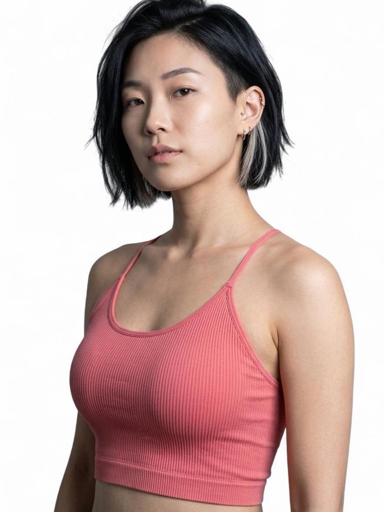 Colsie Ribbed Camisole Bralette In Dusty Rose Pink
